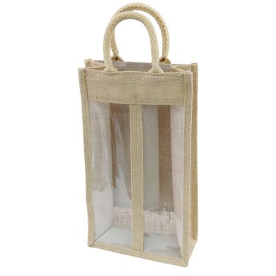 China Eco - Friendly Wholesale Jute Wine Bags Burlap Sack for sale