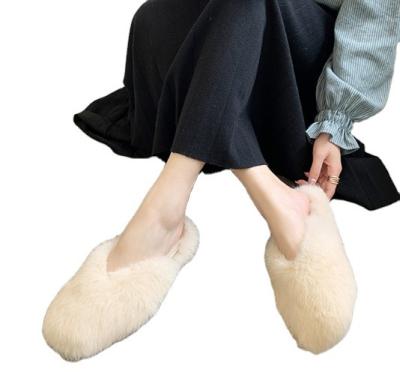 China Cheap Wholesale Anti-slippery Soft Plush Fashion Plush Indoor Slipper For Women for sale