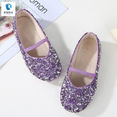 China Anti-slippery Children Fashion Glitter Princess Girls Ballet Flat Shoes For Girls for sale