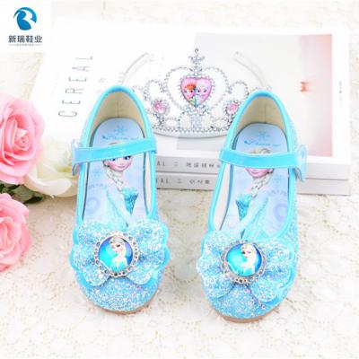 China Kids Girls Crystal Jelly Sandals Princess Frozen Elsa Cosplay Party Dance Anti-slip Shoes for sale