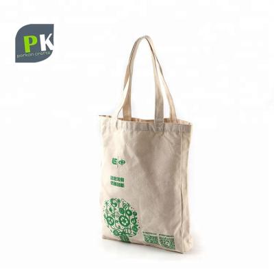 China Biodegradable Reusable Natural Cotton Canvas Tote Bag With Custom Printing Logo for sale