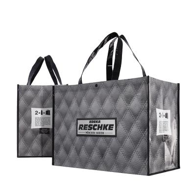 China Customized Recyclable Foldable Laminated Recycled PET Shopping Bag for sale