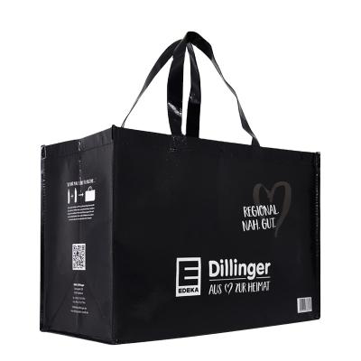 China Recyclable Promotional Custom Logo Printed Recycled PET Laminated Tote Bag for sale