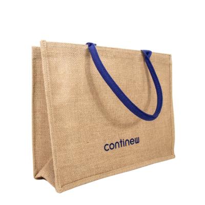 China 100% Natural Pure Jute Reusable Eco-Friend Tote Bag Eco-Friendly for sale