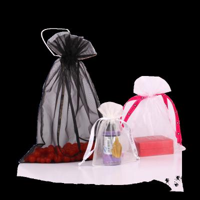 China Safety Custom Drawstring Logo Printed Large Organza Bag Custom Organza Bags Wholesale for sale