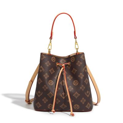 China 2022 Fashion News Fashion Large Women Shoulder Bags Monogram Light Luxury Ladies Printing Bucket Tote Bags for sale