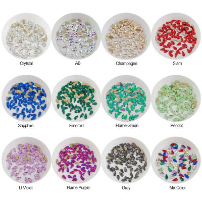 China Wholesale Pointback Flatback Crystal Stones Drop 3x6mm Nail Art Rhinestones For Luxury Dress Western Wedding for sale