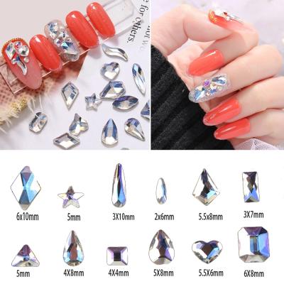 China Wholesale Starry Pointback Flatback Crystal Stones Nail Art Rhinestones For Luxury Dress Western Wedding for sale