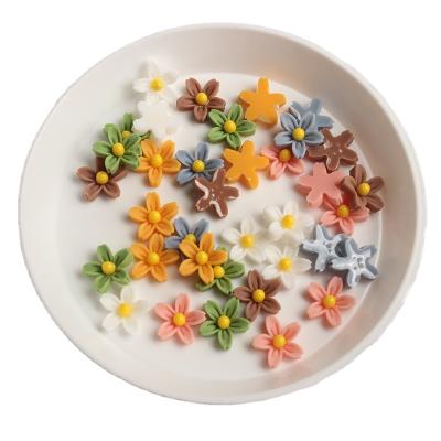 China Wholesale Resin Color Flower 7MM Solid Flat Back Nail Art Manicure Accessories Rhinestones Apply To DIY Nail Art Accessories for sale