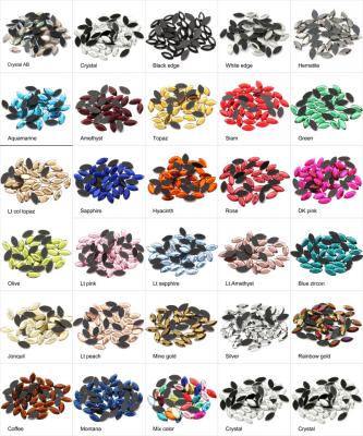 China Wholesale 4X8mm Horse Eye Hotfix Rhinestone Flatback Glass Pointback Stones For Luxury Dress Western Wedding for sale