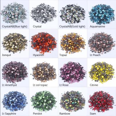 China Wholesale DMC Flatback Mix Size Rhinestone AB Hotfix Crystal Stones Crystal Stones For Luxury Dress Western Wedding for sale