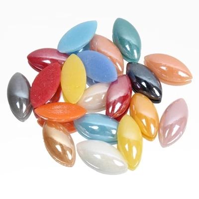 China Flatback Ceramic Beads Wholesale 12 Shape Bead Nail Art Beads Mix Color Craft Flatback DIY Bead Stones for sale