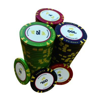 China Ceramic ready to ship 39mm 43mm 10g ceramic poker chips and free chip classic logo design from kaile poker chip factory for sale