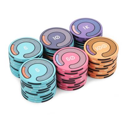 China Eco-Friendly Customize For Free Custom Printed Classic Poker Chips Multi-Color Optional Poker Chips Poker Chips For Playing Games for sale