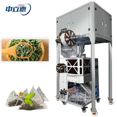 China Food Nylon Mesh Automatic Triangle Pyramidal Bag Tea Packing Machine for sale