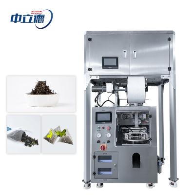 China Food Pyramidal nylon tea bag making green tea packing machine with envelope for sale