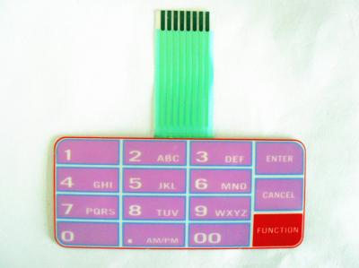 China Custom Waterproof Membrane Switch Panel With 3M468 Metal Dome Membrane Keypad for sale