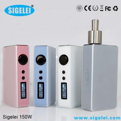 China Floating 510 Thread Variable Voltage E Cig 2PCS 18650 Battery Sigelei 150 W for sale