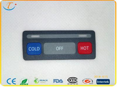 China Control Panels Graphic Overlays Key With Printing , 3M467 3M468 Adhesive for sale