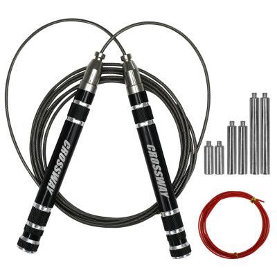 China Professional Women's Adjustable Length Crossrope Fitness Weighted Jump Rope Jump Rope Set for sale