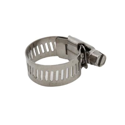 China Type Worm Gear Drive 1/2 Inch Band America Pipe Clamp Strong Stainless Steel Pipe Connection DIN3017 American Stainless Steel Clamps for sale