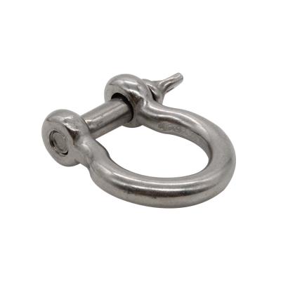 China Pin European JIS Type Stainless Steel AISI316 Heavy Duty Shackle 304 Shackle Bow Hardware Heavy Industry Screws Rigging Fittings for sale