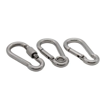 China Hot Selling 304 Stainless Steel 5*50mm Aliot D SHAPE Top Quality Stainless Steel Screw Snap Hook DIN5299 for sale