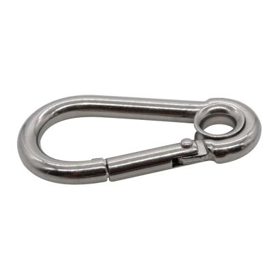 China Stainless Steel Factory Carabiner 304 Stainless Steel Carabiner with Hook Safety Screw Clasp for sale