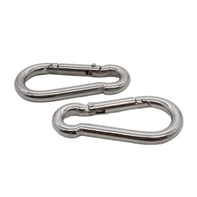 China Heavy industry stainless steel spring hook clip with srew ring and lock mountaineering buckle for sale