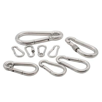 China High Quality 304 Stainless Steel Stainless Steel Snap Hooks DIN5299C A2 Carabiner 6*60mm Spring Hook for sale