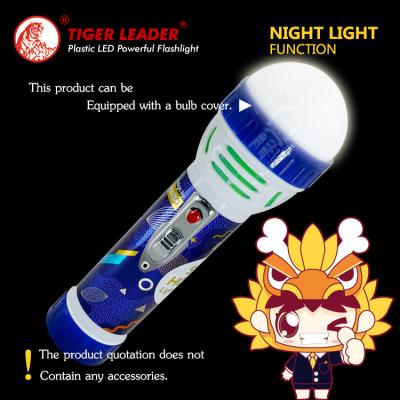 China Convenient Led Torch Flashlight White Color Head Plastic Material Outdoor Flashlight for sale