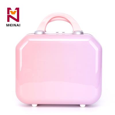 China Large Capacity ABS PC Beauty Carry Case Small Travel Cosmetic Fashionable Mini Luggage Portable Case for sale