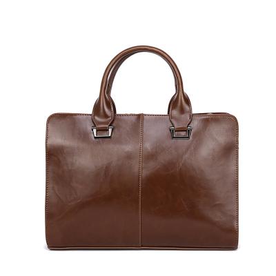 China PU Solid Color Polyester Cotton Business Bag Men Handbag Waterproof Leather Leather for sale