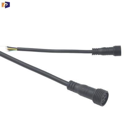 China OEM IP67 Black LED Lamp Socket Automotive Plastic 2 3 4 5 6 8 Pin Pole Connector M18 Male And Female Waterproof Wire To Wire Connectors for sale