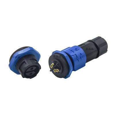 China Waterproof Male Female Power Plugs 2/3 Core M25 Assembly Connectors Ip67 Wire For Wiring LED Lamp Cable for sale