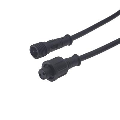 China Waterproof Factory Price Male Female Power Plugs M11 Wire To Wire PVC Plastic Cable Connector For LED for sale