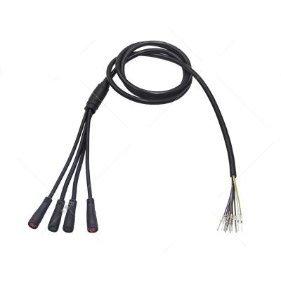 China Electrical Hardware Black Plastics Waterproof IP65 Y Form Connector M8 1 4 To Pliug Waterproof Electrical Cable for sale