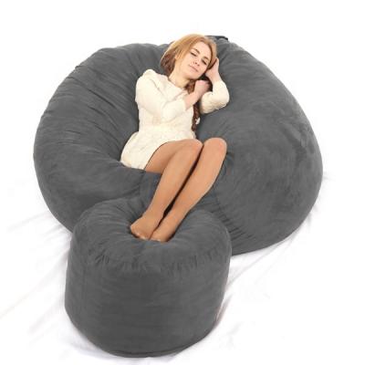 China Microsuede Soft Cover 5ft Foam Bean Bag Chair , Bean Bag Chair Furniture for sale