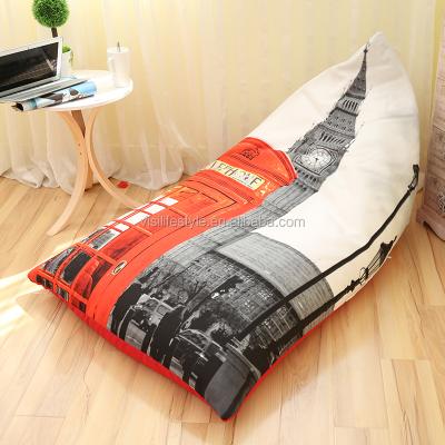 China 2015 Fashions London Big Ben Polyester Bean Bag Chair Elegant Triangle Sofa Cheap Living Room Factory for sale