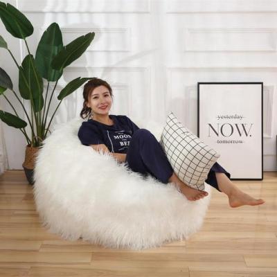 China Dropshipping Foldable Bean Bag Chair Fluffy Sofa - Visi Faux Fur Furry Bean Bag Cover for sale