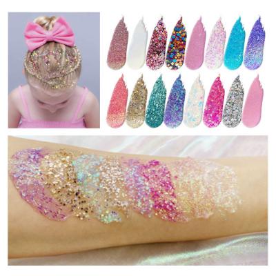 China Beautiful Look Glitter Body Gel Shimmer Body Gel Custom Fragrance for sale