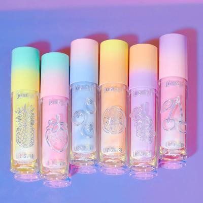 China Vibrant Essence Shimmering Lip Gloss Colorful Cute Kids Lip Care Product for sale