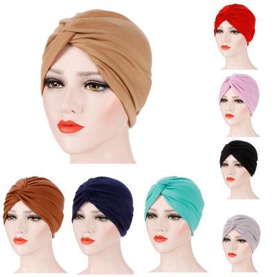 China New Fashion Women Muslim Cloth Turban Hat Elastic Hijab Headband Covers Bandana Headband Hijabs Head Wrap Female Soft Turban Hat for sale