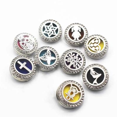 China Viable Hot Sale 20mm Rhinestone Perfume Snap Push Buttons For Bracelet And Necklace for sale