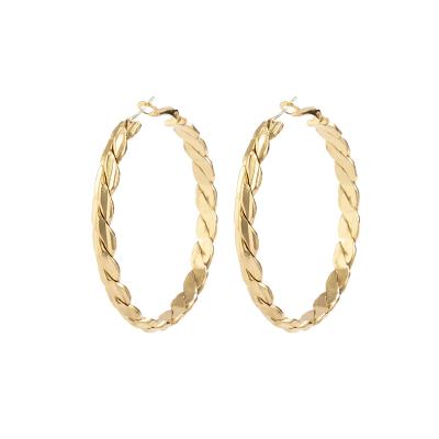 China Wholesale Large Size Gold Hiphop Gattara Boho Silver Plated 6cm Round Hoop Earring Circle Earring For Women for sale