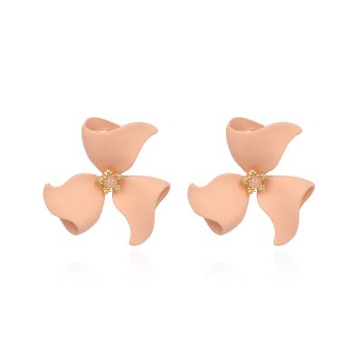 China 2020 Simple Cute Sweet Girl Plastic Earring Resin Acrylic Resin Color Candy Earring Korean Stud Earrings for sale