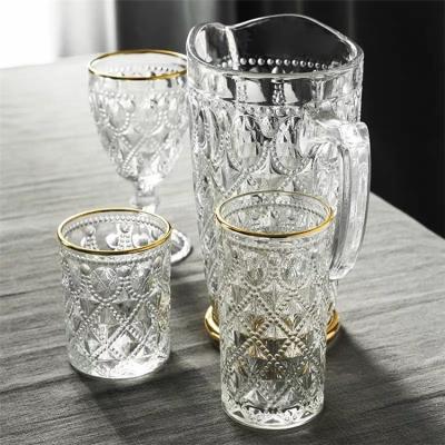 China Wholesale New Design Custom Viable High Ball Tumbler Glass Personalized Juice Water Drinking Cup Cut Crystal Drinking Glass for sale