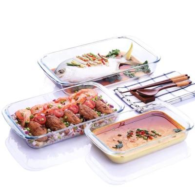 China High Borosilicate Disposable Glassware Restaurant Baking Trays Glass Mold for sale