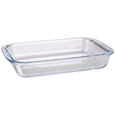 China Viable Tempered Glass Dish Tray Glass Bakeware Baking Set for sale