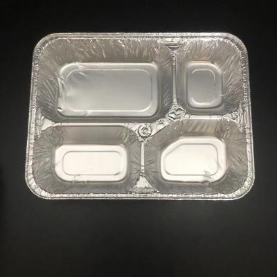 China Eco - Friendly Food Grade Aluminum Foil Container With Plastic Lid for sale